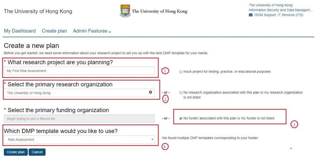 DMPTool – Risk Assessment – ISDM Policy Implementation